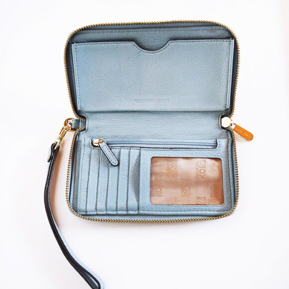 MICHAEL Michael Kors Leather Zip Around Wristlet Wallet - Picture 6 of 17